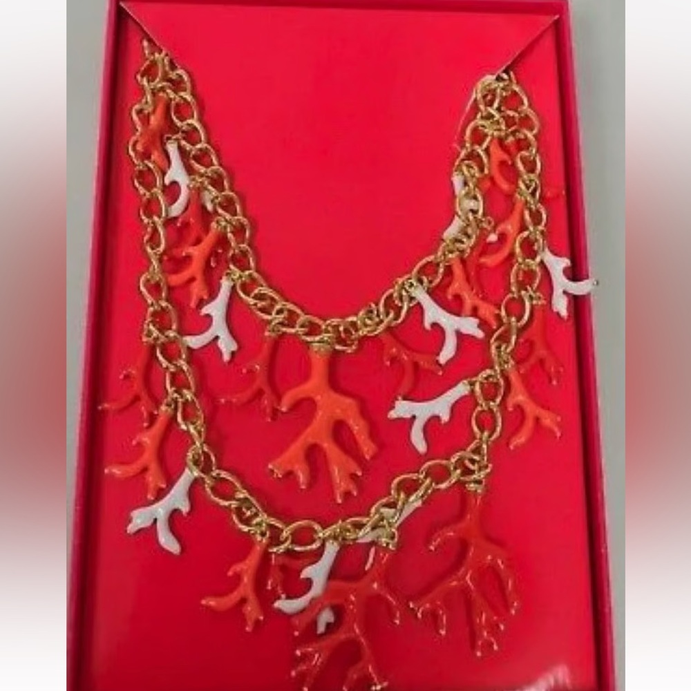 Price Drop Today Only 🎈Gold and Orange Coral Necklace